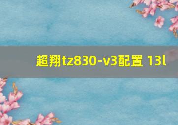 超翔tz830-v3配置 13l